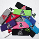 Повязка HK Army skull sweatband white/red