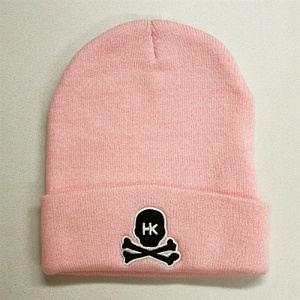 Шапка HK Skull Beanies Pink/Black