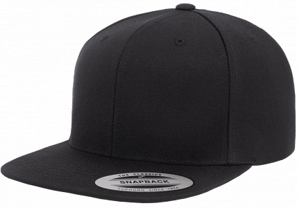 Кепка бейсболка FlexFit 6089 M 6 Panel Cotton Twill Snapback All Black